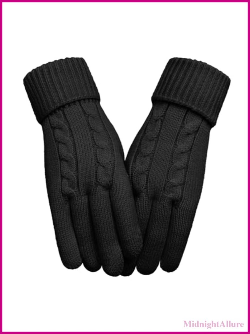 Winter Wool Gloves Touchscreen Fleece Lined Knit Cold Weather Warm